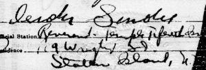 Isador Sendar, 1935 - Signature and adress as official at Doris Richstein's marriage